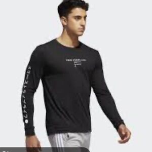 Adidas Men's Black Long Sleeve Tee